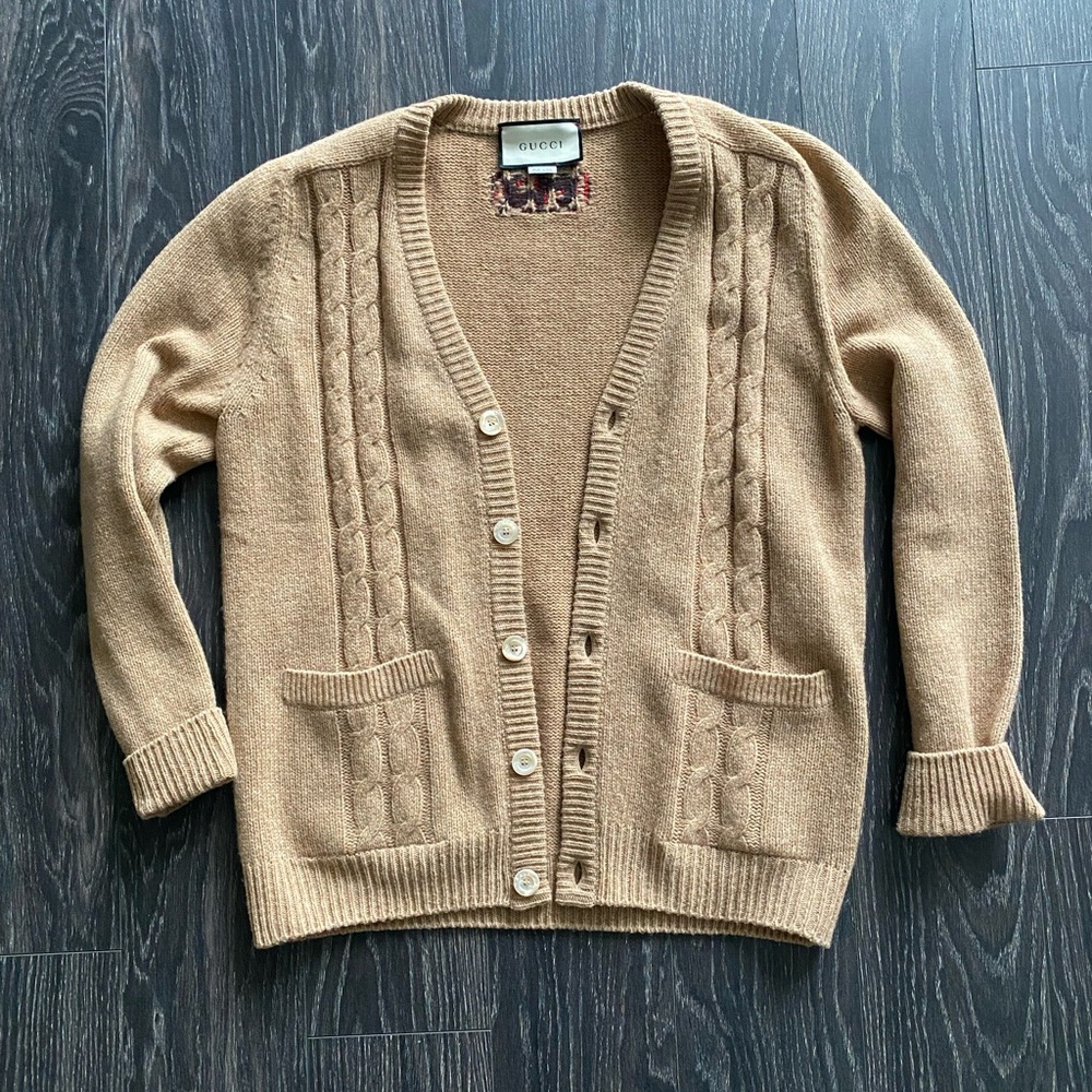 Gucci cable cardigan small